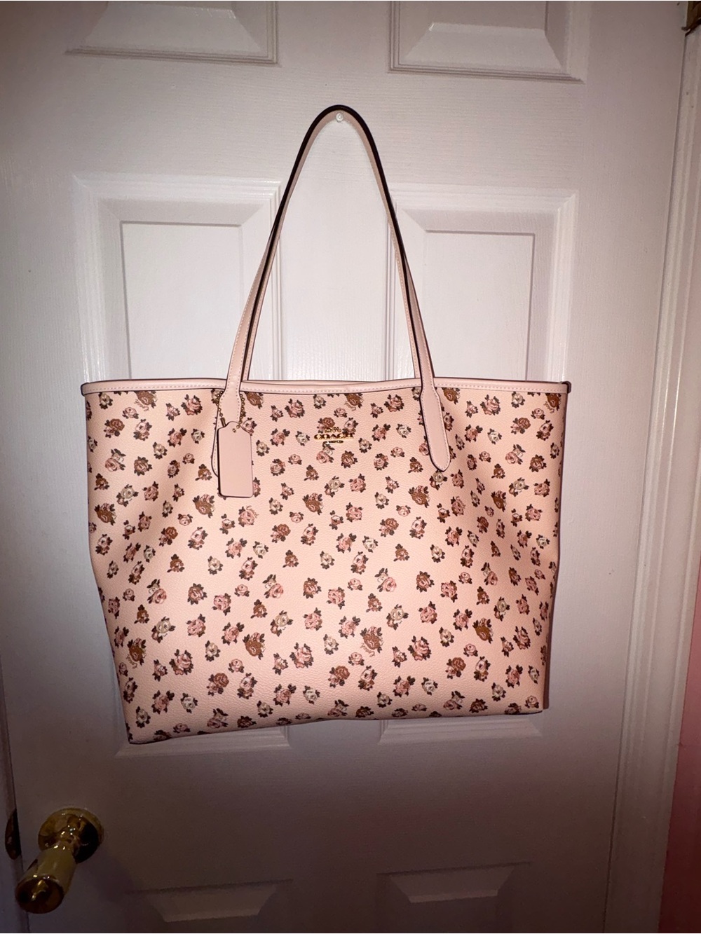 Coach Blush Pink Floral Tote